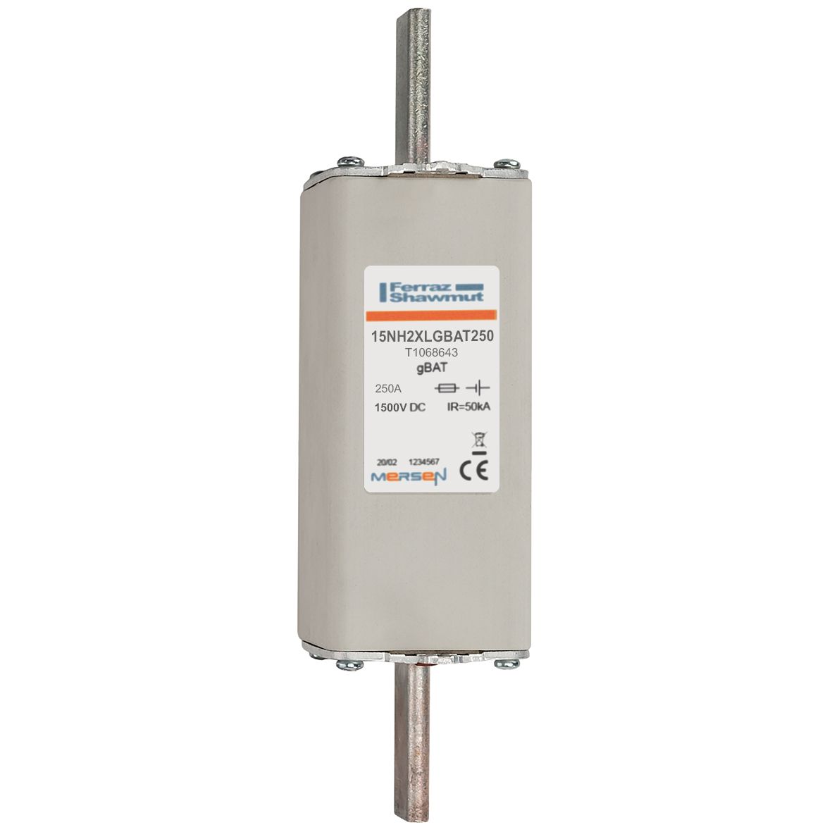 T1068643 - NH-fuse-links gBAT 1500VDC plain blade 2 250A